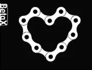 HEART CHAIN BIKE Sticker 170mm Wide MTB Dirt Jumper Rodie Fixie GT Giant BMX.