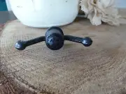 Rustic Iron Wingnut Double Hook Metal Knob Drawer Pull Industrial Modern Farm
