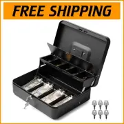 Compact Cash Box with Money Slot and Key Lock - Perfect for Small Businesses