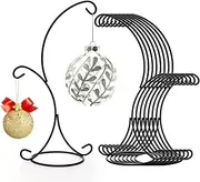 Kingrol 8 Pack Ornament Display Stands, Iron Pothook Stands with Hooks for Hanging Air Plant Holders and Glass Planters, Home Christmas Wedding Party Decor