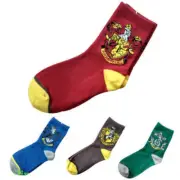 4 Harry Potter Juniors Ankle Socks Set Gryffindor Slytherin Hufflepuff Ravenclaw