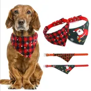 3 Pack Adjustable Christmas Pet Dog Puppy Cat Neck Scarf Bandana Collar Neckerchief