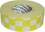 [NO ADHESIVE] Presco Checkerboard Patterned Roll Flagging Tape: 1-3/16 in. x 300 ft. (White and Yellow Checkerboard)