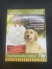 NIB Sculpey Keepsake Oven Bake Clay Kit Pawprint Christmas Holiday Ornament