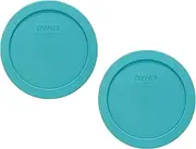 [Pyrex] 7201-PC Round 4 Cup Storage Lid for Glass Bowls (4, Turquoise)