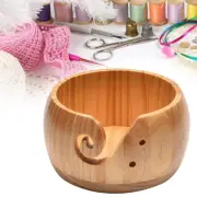 Wooden Yarn Bowl Wool Holder Organizer for Knitting Crochet Weaving Storage Home