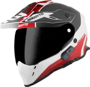 Bogotto H331 BT Tour EVO Bluetooth Enduro Helmet, black-white-red, Size XS for Women Black White Red