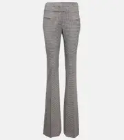 [Altuzarra] Altuzarra Serge checked wool bootcut pants AU 12 black
