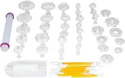 46PCS Fondant Cake Cookies Biscuits Cutters Set Baking Utensil Cake Decorating Kit Home DIY Bakeware Tools