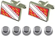 [Select Gifts] Shirt Dress Studs Alsace Province France Flag Cufflinks