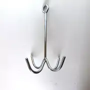 12" Tack Hook with 4 Prongs Chrome Plated Horse Bridle Cleaning Tool