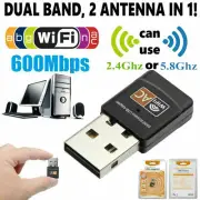 Wireless Lan USB PC WiFi Adapter Network 802.11AC 600Mbps Dual Band 2.4G / 5G AA