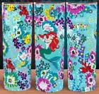 Ariel Little Mermaid and Flounder Floral Design Cup Mug Tumbler 20oz