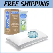 King Size Plus-Shaped Cooling Gel Memory Foam Pillow for Back and Side Sleepers