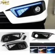 2pcs For Honda Civic 2016-20218 Led DRL Front Fog Light Turn Signal Streamer (for: Honda Civic)