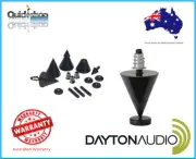 4 x Dayton Audio Precision 32mm Speaker Feet Spikes Black Adjustable
