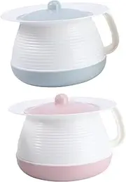 PEPLAYTAL 2Pcs Portable Urinal Pot with Cover Stylish Spittoon for Potty Training Durable Non Slip Base for Home the Go