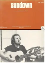 GORDON LIGHTFOOT "SUNDOWN" EASY PIANO SHEET MUSIC-1974-EXTREMELY RARE-BRAND NEW!