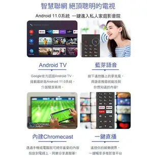 TATUNG 大同 50吋 4K連網 AndroidTV 液晶顯示器 電視 螢幕 UH-50XT500 大型配送