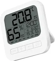 High Accuracy Thermohygrometer Indoor Thermometer Digital Humidity/min Record Alarm Snooze Celsius/fahrenheit for Family Health Monitoring