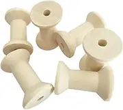 DOITOOL 50pcs Wooden Thread Spools Coils Unfinished DIY Craft Tools for Sewing Painting Staining and Organizing Thread and Wire Durable Vintage Bobbin for Creative Projects