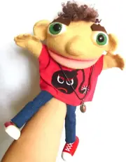 Marionette puppet Boy Guy Man Male Muppet style Creature puppet Ventriloquist
