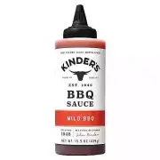 Kinder's Mild BBQ Sauce Premium Quality Handcrafted Gluten Free No HFCS 15.5 Oz