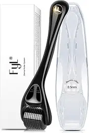 [FYL] Derma Roller 0.5mm For Hair Beard Growth 540 Microneedle For Face Scalp Beard Rollers For Men Women (0.5mm)