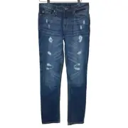 Buffalo Max Skinny Fit Blue Jeans for Boys David Bitton, Size 14