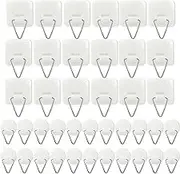 Adhesive Plate Hooks, 40 PCS Wall Plate Hangers for Plate, Art Decor (2 Shapes)