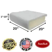 FoamRush 20" x 20" High Density Foam with Dacron/Batting BookWrap (Cushion Seat)