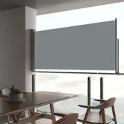 Patio Retractable Side Awning 60x300 cm Grey