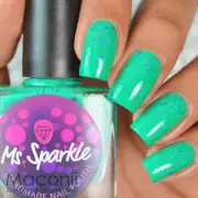 Ms. Sparkle - Emily - Green With Blue Glitters Pretty Little Liars Nail Polish