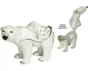 Polar Bear & Cub Jeweled Trinket Box with Austrian Crystals