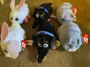 LOT OF 6-Ty Teeny Tys 4" CHLOE,BUDDY,SNOWBALL (The Secret Life of Pets) Plush