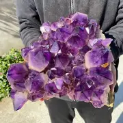 19.9lb Large Natural Amethyst geode quartz cluster crystal specimen Healing