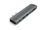 Satechi USB-C Male Type Pro Hub Ports w Thunderbolt 3 4K HDMI Slots Space Grey