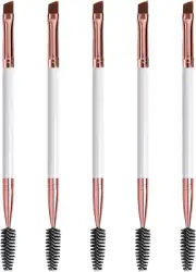Duo Eyebrow Brush, Spoolie Brush and Angled Brow Brush Eyelash Brush for Eye Mak