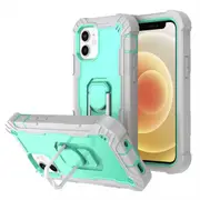 MCC Stylish Shockproof iPhone 12 Mini Case Cover Apple Heavy Duty Tough [Grey+Light Blue]
