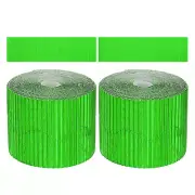 2Pcs 3.9inch x 78.7ft Bulletin Board Border, Metallic Green (1.3mm)