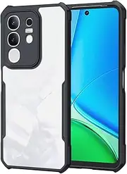 Guizzcg for Oppo A5 Pro 5G Case, Ultra-Thin Cover Soft TPU Bumper + Acrylic Clear Back Military Grade Airbags Shookproof Drop Protection,Black