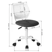 Homy Casa Task Chair 17.7" W, Ergonomic Mesh Seat Material W/ Adjustable Height