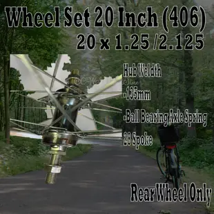 自行車鋁圈鋼輪轂 20 英寸 (406)