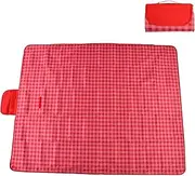 Picnic Mat Outdoor Waterproof Sandproof Foldable Blanket for 6 8 People Camping Hiking Travel Lightweight Comfortable Oxford Cloth Red Grid Style 145x180x0.5cm Red Brown Stripe (145 * 180)