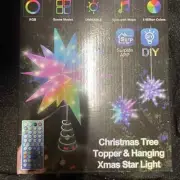 Christmas Tree Topper And Hanging Xmas Star Light