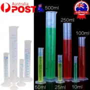 10/25/50/100/250/500ml Plastic Measuring Graduated Cylinders Lab Equipment Tools