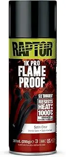Raptor Flameproof, Fireproof, Heat Resistant up to 1000 °C, Thermal Paint Spray, Protection for Exhaust, Engine & Exhaust Manifolds from Rust, Quick Drying (Satin Clear / Satin Clear Varnish, 361 ml)