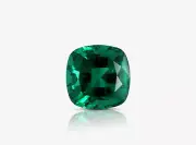 1.28 Carat Natural Loose Emerald, Green Square Cushion, AGL Certified Rare Gift