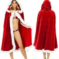 在飛比找蝦皮購物優惠-嘉年華派對 60-150 厘米連帽冬季聖誕角色扮演服裝聖誕老
