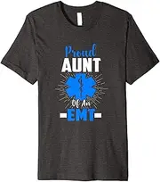 [X.Style] Proud EMT Aunt T-Shirt for Niece Nephew Support ds5153 T-Shirt